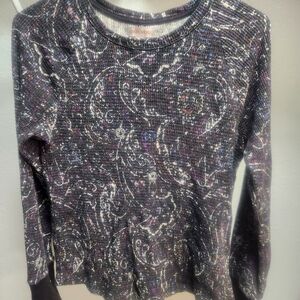 Knox Rose Black and Purple Patterned Thermal